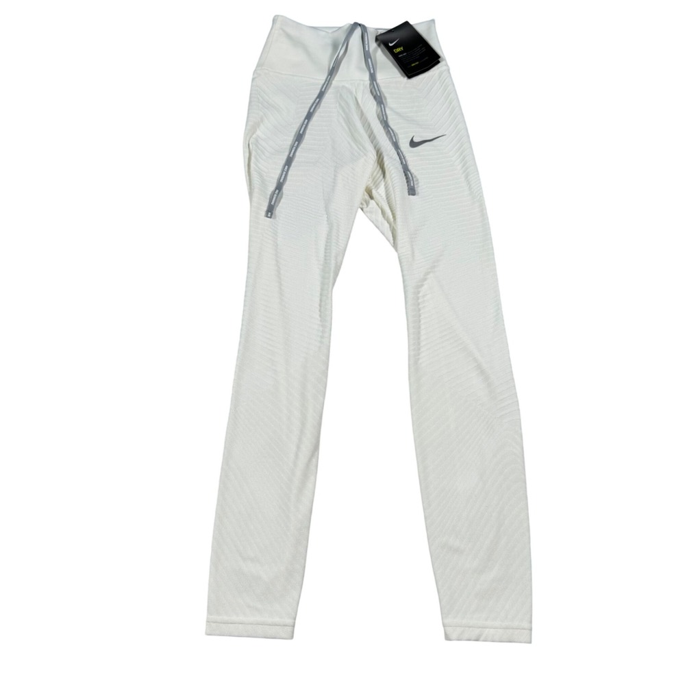 Nike Epic Lux Running Tights Womens XS White Dri-FIT Mid Rise CU3379-133